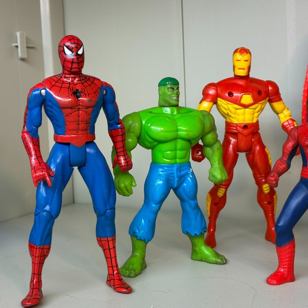 Vintage Toy Biz Marvel Xmen Spider-Man Batman Hulk Kenner Action Figure Lot - Picture 2 of 4